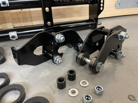 T1 Beetle/Ghia -‘65 Link Pin Air Ride Bolt On Lower Shock Relocators