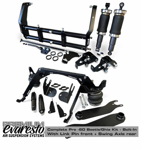 T1 Beetle/Ghia Pre '60 Premium Complete Air Ride System - Bolt on