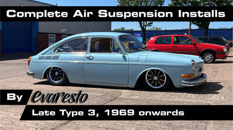 Complete EvaResto Premium Air Suspension + Install Service - Late Type 3 Square/Fast/Notchback ('69 on)
