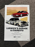 EvaResto x Ludwick's Garage Pop Up Print - Limited Quantities